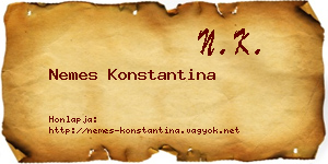 Nemes Konstantina névjegykártya